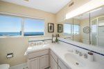 Master bathroom with ocean views